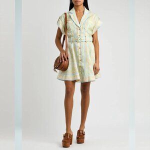 Zimmermann Acacia Linen Mini Shirtdress